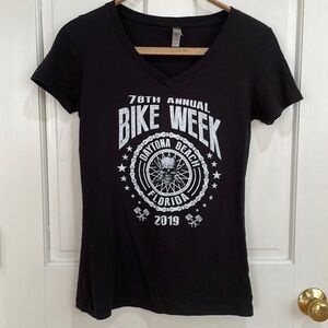 78th Annual Bike Week 2019 Daytona Beach, FL V-Neck T-Shirt; Size Medium